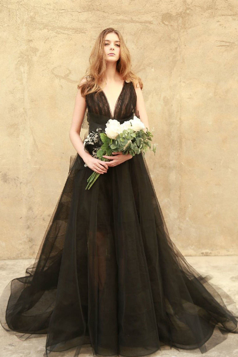 [50% OFF TILL 7 APR] Deep-V With Big Varabow Backless Long Mesh Party Dress