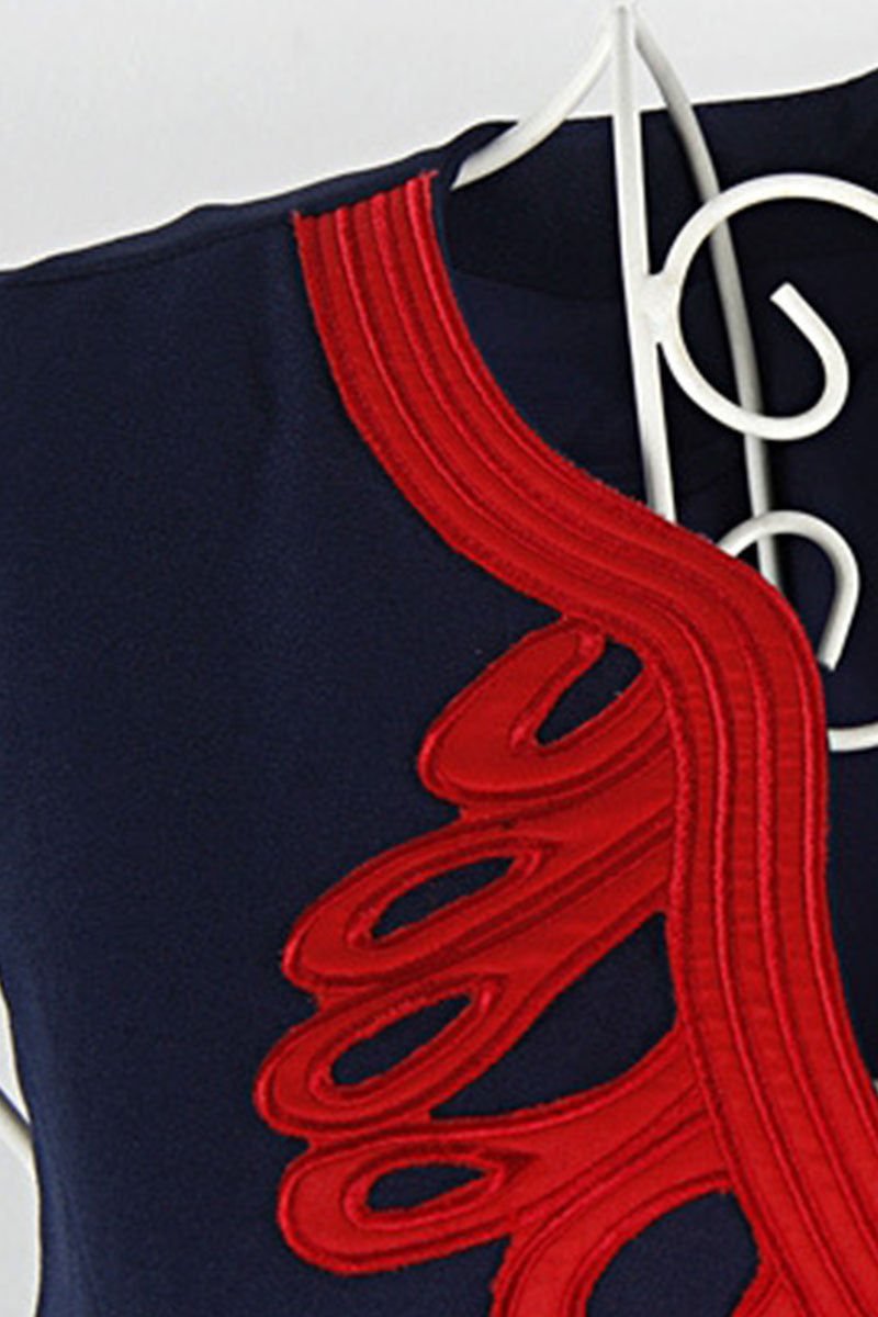 Scoop Neck Embroidery Chinese Style Dress