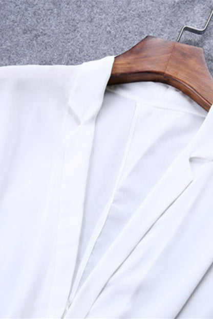 Scoop V Neck Hollow-out  Back  Cross  Loose Blouse - NJOYDRESS - 5