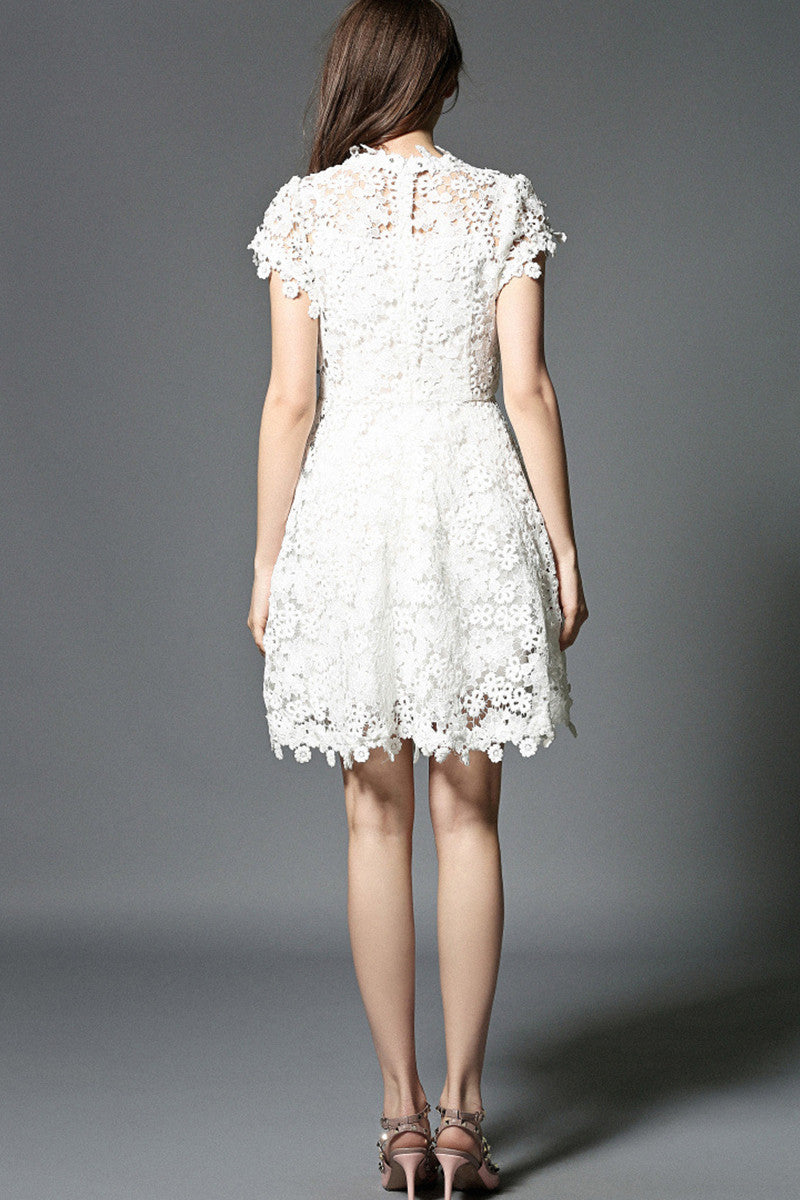 Full Lace With Beaded Little Fit-and-Flare Dress
