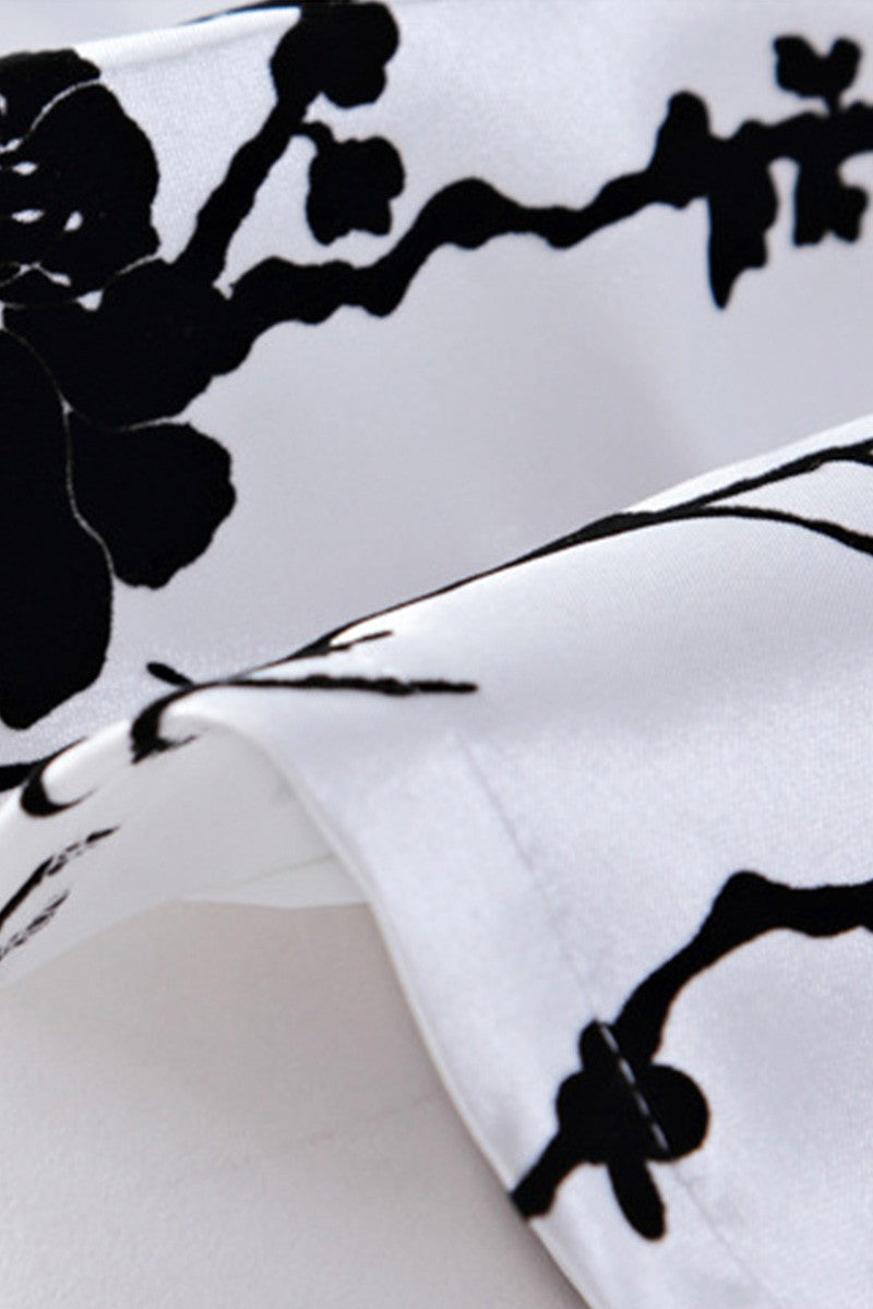Women's Casual Printing Graffiti Dress 3/4 Sleeve V Neck Dress