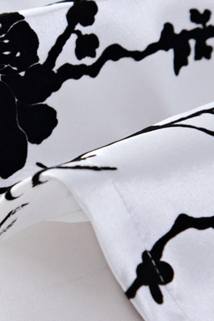 Women's Casual Printing Graffiti Dress 3/4 Sleeve V Neck Dress