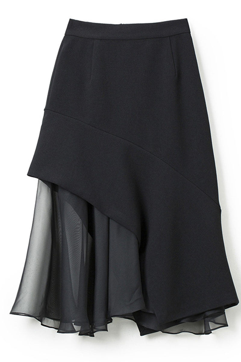 Button Down Shirts With Fishtail Skirt - NJOYDRESS - 5
