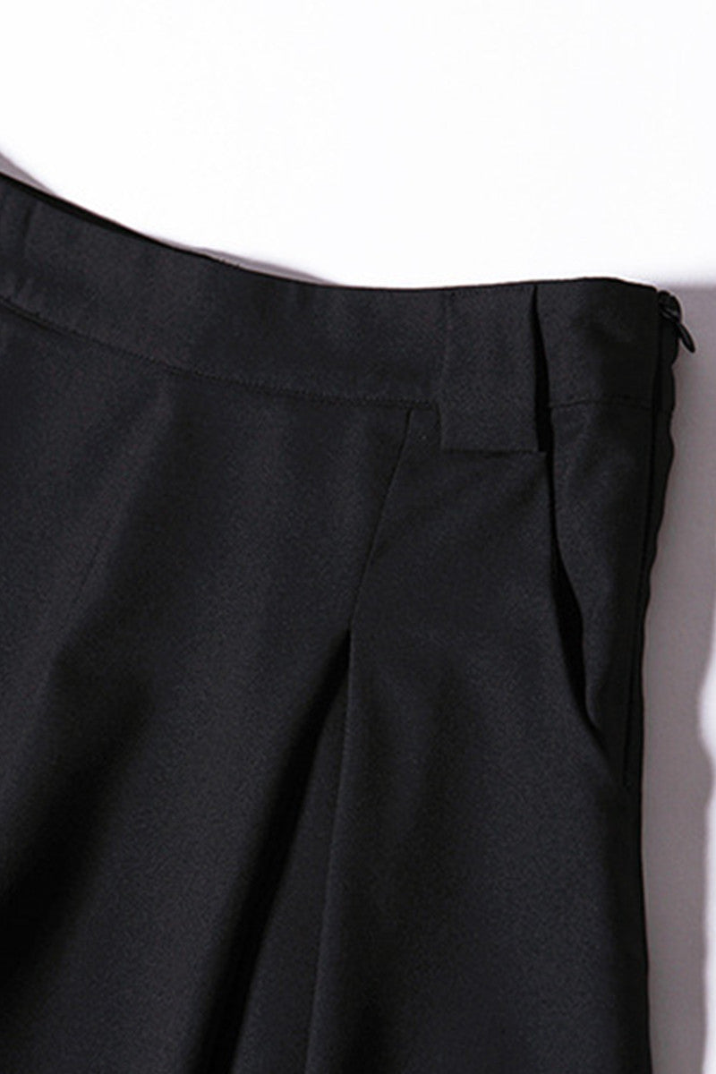 1 Women's Polo Neck Shirt Short Sleeve Slim Stripe Skirt With Belt Suit - NJOYDRESS - 5