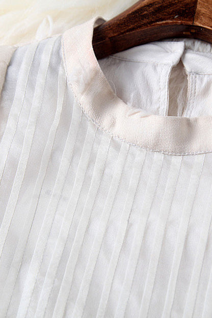 CASUAL LOOSE ROUND NECK HALF SLEEVE CHIFFON SHORT DRESS