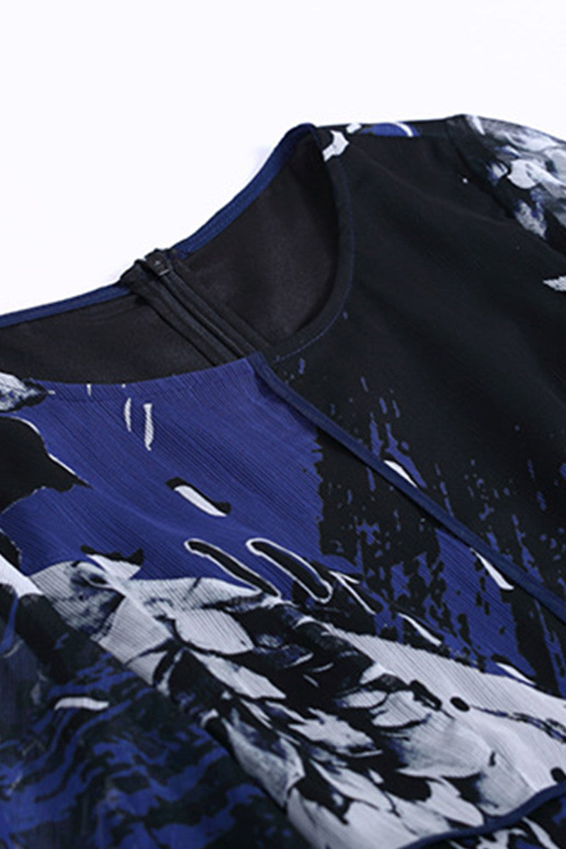 WOMEN'S CASUAL WEAR TO WORK PRINT AND FLORAL SHORT DRESS