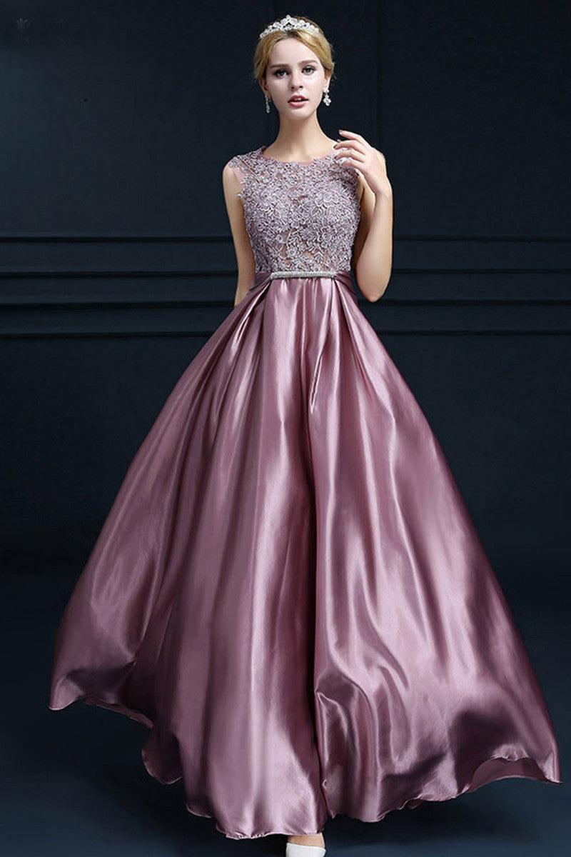 Deep V Neck Floral Lace Empire Waist Backless Bowknot Long Dress