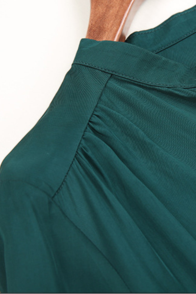 [30% OFF TILL 8 APR] V Neck Fromal Fitted Long Sleeve Dress