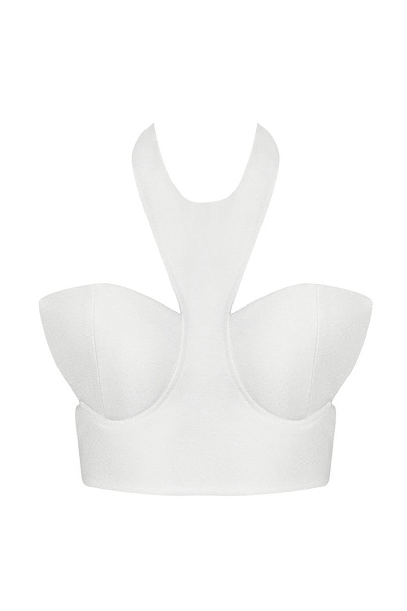 Round Neck Faux Tube Bodaycon Top