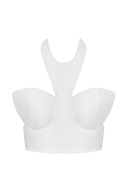 Round Neck Faux Tube Bodaycon Top