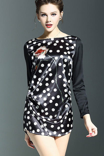 Printted Long Sleeve Shirts - NJOYDRESS - 1