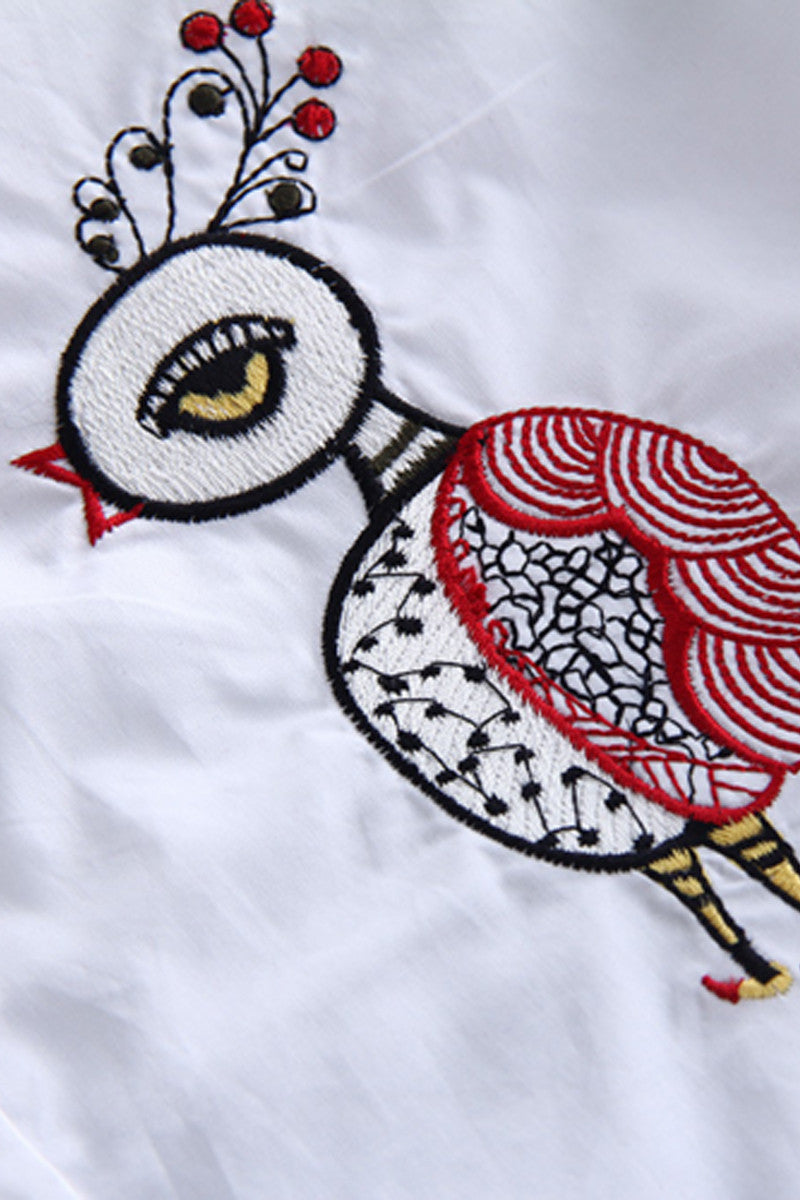 Cuty Embroidered Long Shirts - NJOYDRESS - 3
