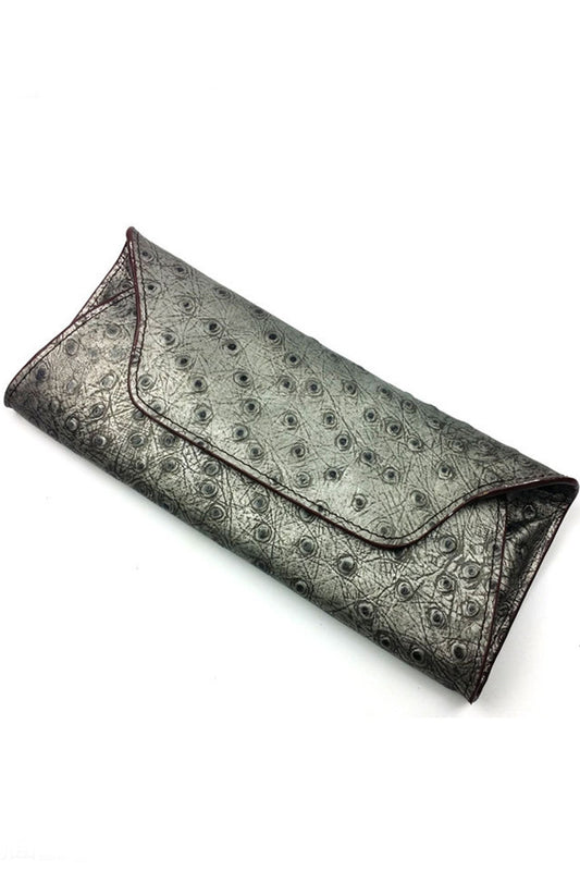 Faux Ostrich Wallet