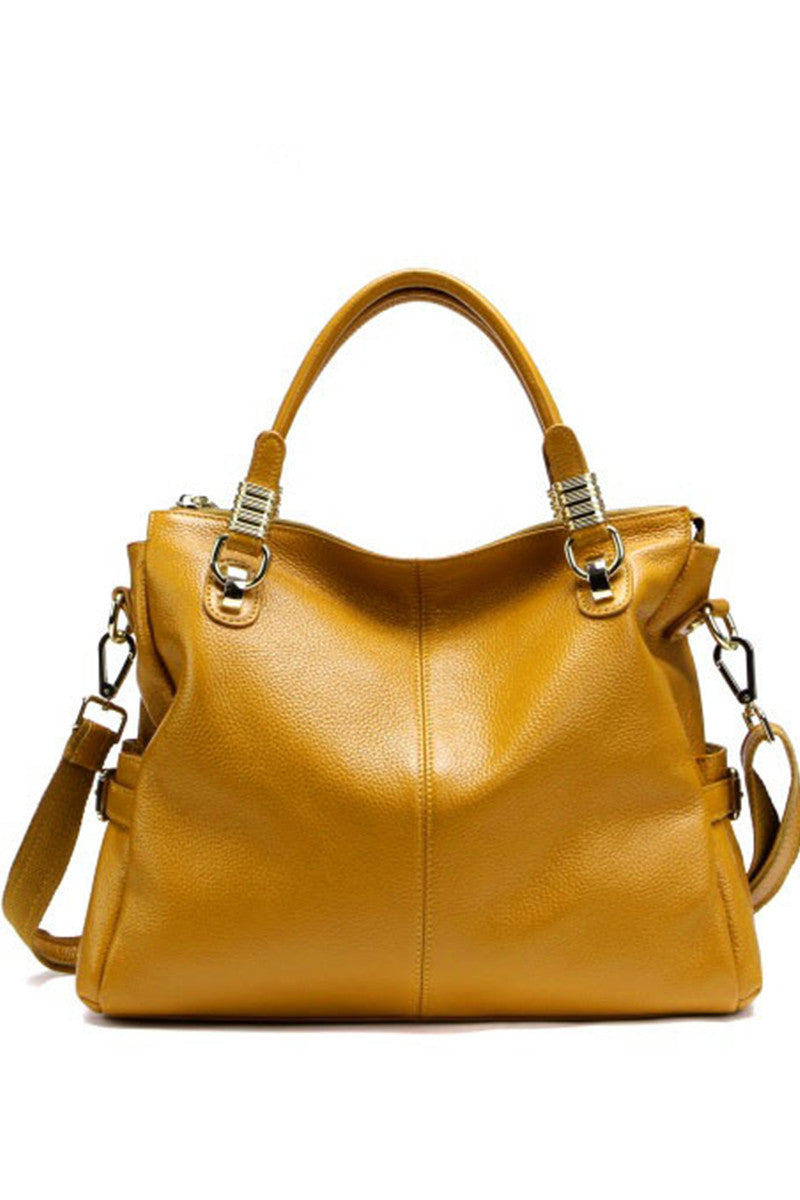 Lichee Genuine Leather Satchel Briefcase Shoulder Handbag