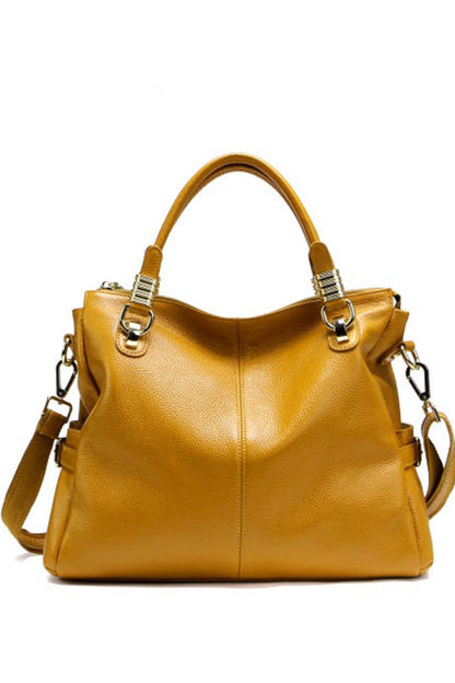Lichee Genuine Leather Satchel Briefcase Shoulder Handbag