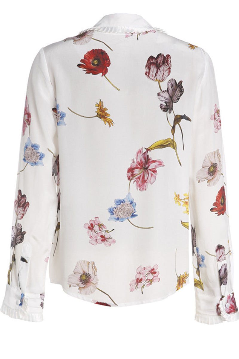 [50% OFF TILL 7 APR] Multi Floral Print Peplum Blouse Top