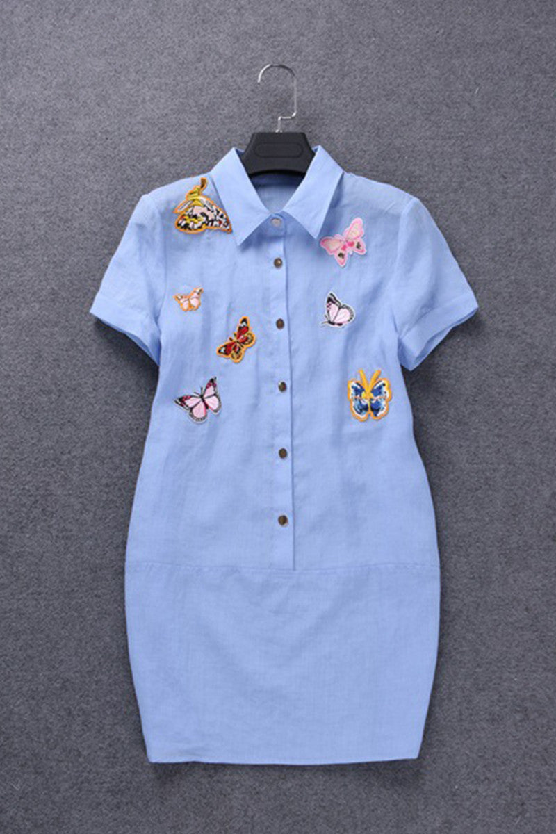 Butterfly Rosette Casual Tops