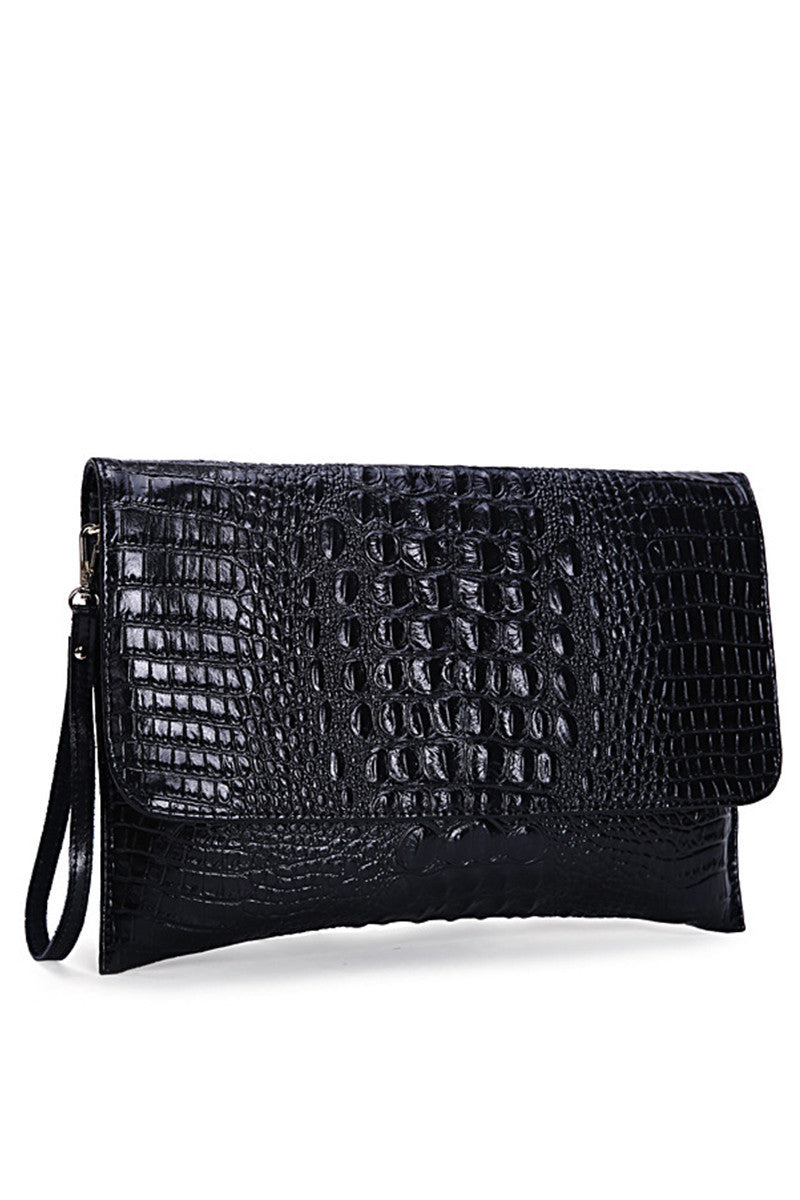 Classical Solid Patent Leather Clutch