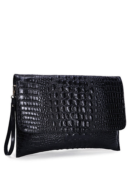 Classical Solid Patent Leather Clutch