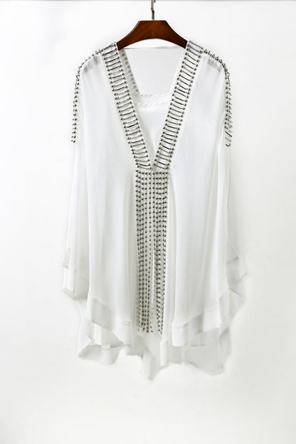 Loose Casual Sequin Irregularity Warps